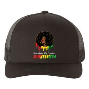 Juneteenth wo African American black Wo 1865 Yupoong Adult 5-Panel Trucker Hat