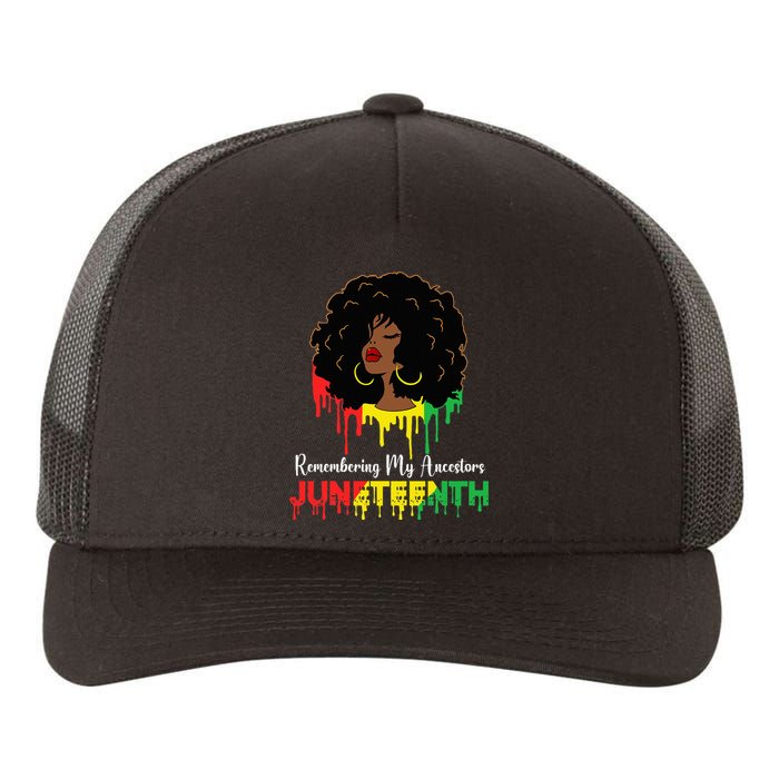 Juneteenth wo African American black Wo 1865 Yupoong Adult 5-Panel Trucker Hat