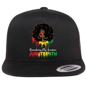 Juneteenth wo African American black Wo 1865 Flat Bill Trucker Hat