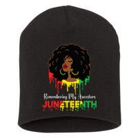 Juneteenth wo African American black Wo 1865 Short Acrylic Beanie