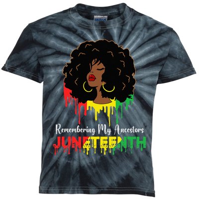 Juneteenth wo African American black Wo 1865 Kids Tie-Dye T-Shirt