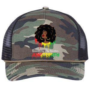 Juneteenth wo African American black Wo 1865 Retro Rope Trucker Hat Cap