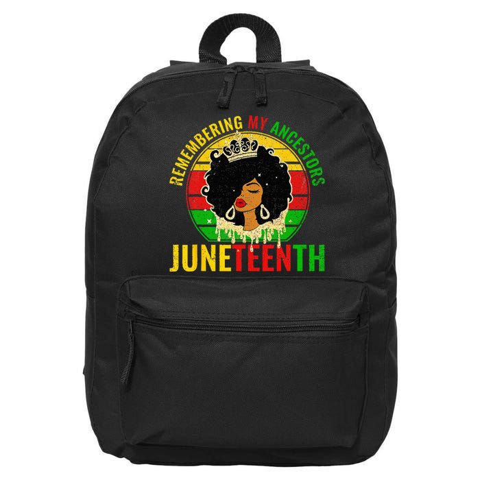 Juneteenth wo African American black Wo 1865 16 in Basic Backpack