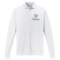 Jesus Was A Carpenter Funny Music Festival Gift Performance Long Sleeve Polo