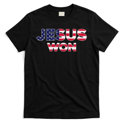 Jesus Won American Flag Christian Faith Spiritual T-Shirt