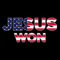 Jesus Won American Flag Christian Faith Spiritual Tall T-Shirt