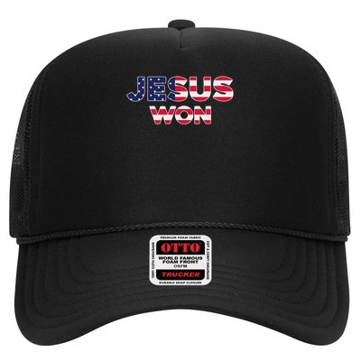 Jesus Won American Flag Christian Faith Spiritual Hat