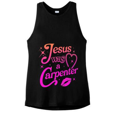 Jesus Was A Carpenter Ladies PosiCharge Tri-Blend Wicking Tank