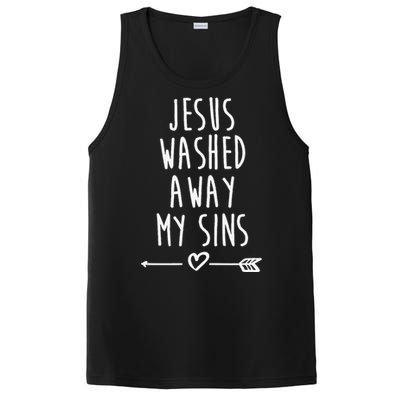 Jesus Washed Away My Sins Christian PosiCharge Competitor Tank