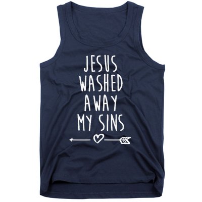 Jesus Washed Away My Sins Christian Tank Top