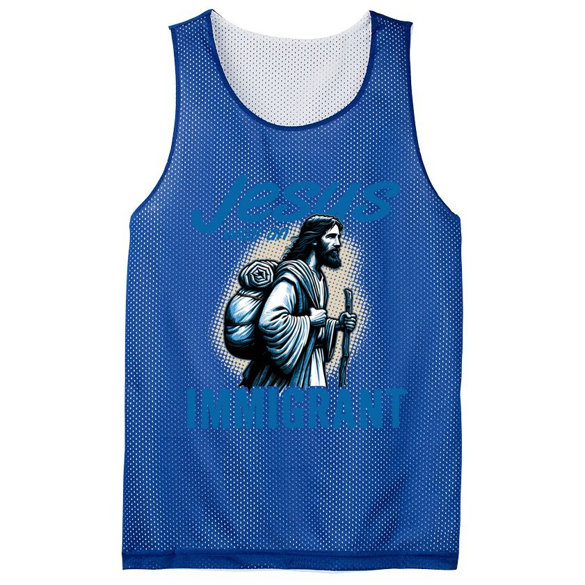 Jesus Was An Immigrant Real Christians Follow Christ Gift Mesh Reversible Basketball Jersey Tank