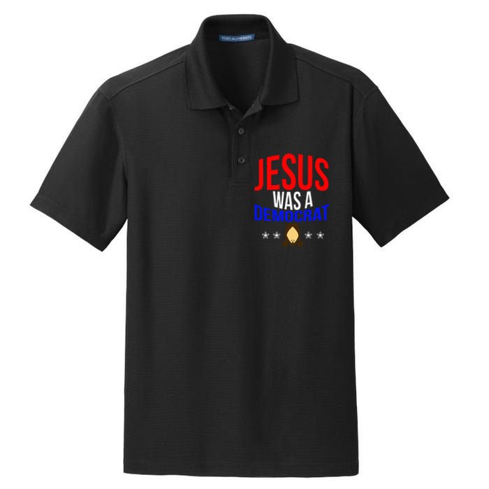 Jesus Was A Democrat Political Liberal Anti Trump Dry Zone Grid Polo