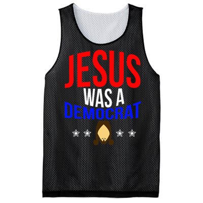 Jesus Was A Democrat Political Liberal Anti Trump Mesh Reversible Basketball Jersey Tank