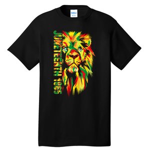 Juneteenth Women African American Black Lion 1865 King Tall T-Shirt