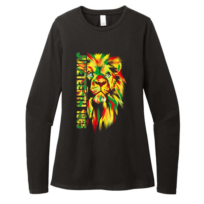 Juneteenth Women African American Black Lion 1865 King Womens CVC Long Sleeve Shirt