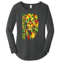 Juneteenth Women African American Black Lion 1865 King Women's Perfect Tri Tunic Long Sleeve Shirt