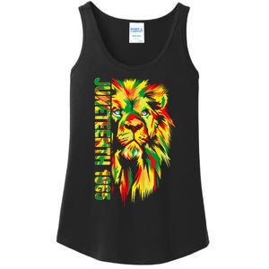 Juneteenth Women African American Black Lion 1865 King Ladies Essential Tank