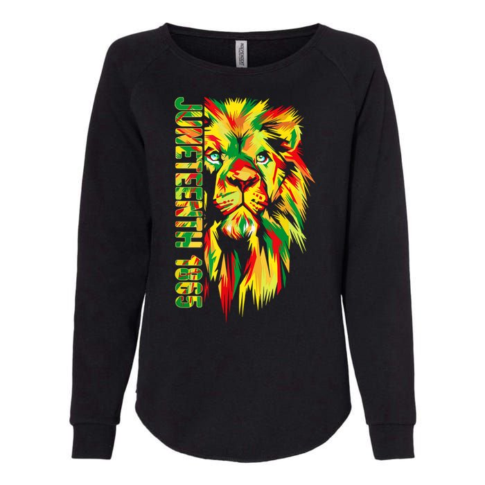 Juneteenth Women African American Black Lion 1865 King Womens California Wash Sweatshirt