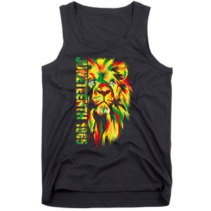 Juneteenth Women African American Black Lion 1865 King Tank Top