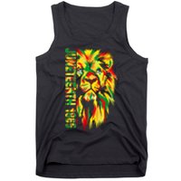 Juneteenth Women African American Black Lion 1865 King Tank Top