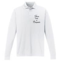 Jesus Was A Carpenter Performance Long Sleeve Polo