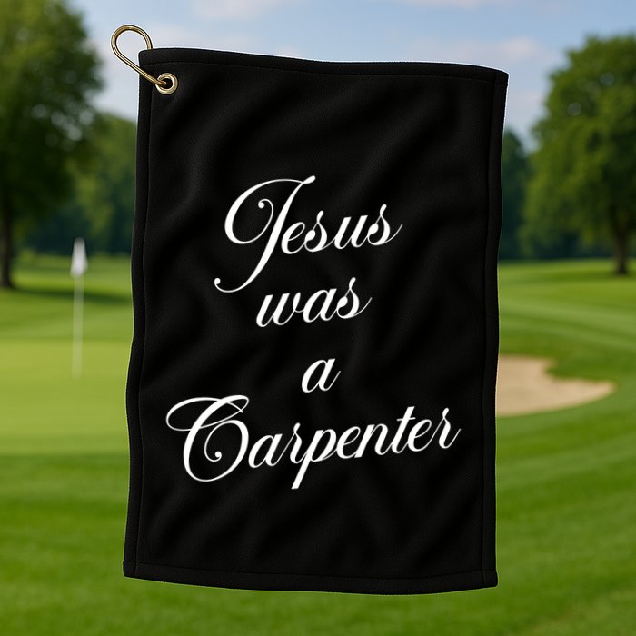 Jesus Was A Carpenter Golf Towel