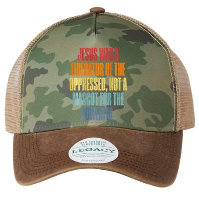 Jesus Was A Liberator Of The Oppressed Not A Mascot Powerful Legacy Tie Dye Trucker Hat