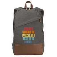 Jesus Was A Liberator Of The Oppressed Not A Mascot Powerful Cotton Canvas Backpack