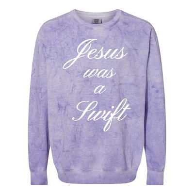 Jesus Was A Swif Colorblast Crewneck Sweatshirt