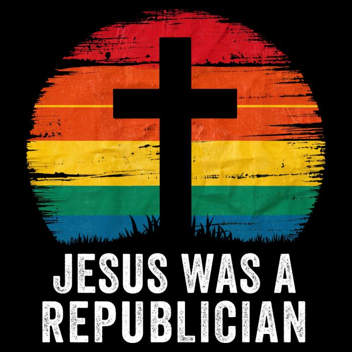 Jesus Was A Republican Retro Vintage Sunset Conservative Faith Religious Belief Hoodie