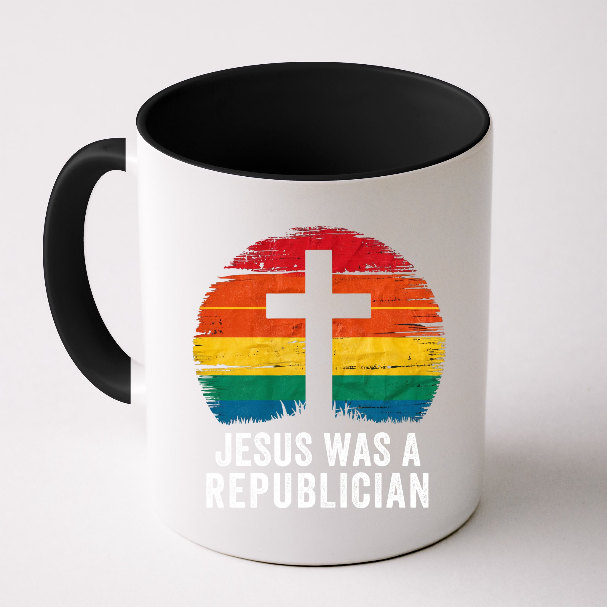 Jesus Was A Republican Retro Vintage Sunset Conservative Faith Religious Belief Mug