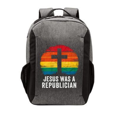 Jesus Was A Republican Retro Vintage Sunset Conservative Faith Religious Belief Vector Backpack