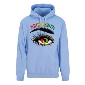 Juneteenth Women African American Eyes Unisex Surf Hoodie