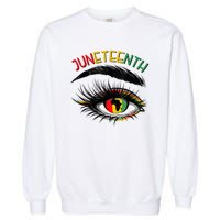 Juneteenth Women African American Eyes Garment-Dyed Sweatshirt