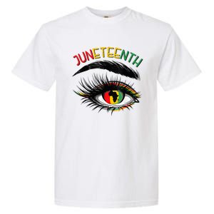 Juneteenth Women African American Eyes Garment-Dyed Heavyweight T-Shirt