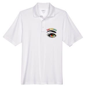 Juneteenth Women African American Eyes Men's Origin Performance Pique Polo