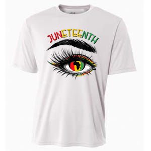 Juneteenth Women African American Eyes Cooling Performance Crew T-Shirt