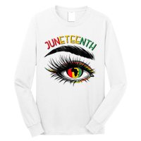 Juneteenth Women African American Eyes Long Sleeve Shirt