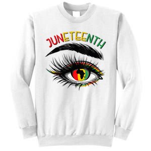 Juneteenth Women African American Eyes Sweatshirt