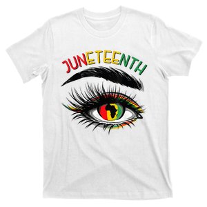 Juneteenth Women African American Eyes T-Shirt