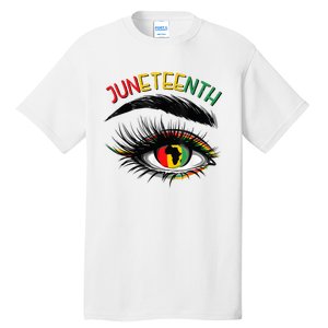 Juneteenth Women African American Eyes Tall T-Shirt