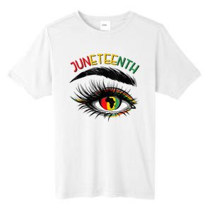 Juneteenth Women African American Eyes Tall Fusion ChromaSoft Performance T-Shirt