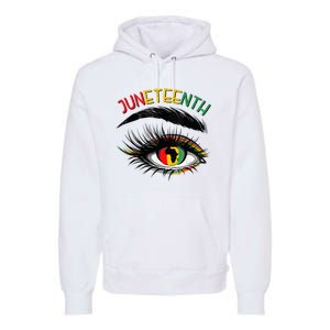 Juneteenth Women African American Eyes Premium Hoodie