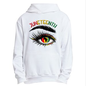 Juneteenth Women African American Eyes Urban Pullover Hoodie