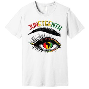 Juneteenth Women African American Eyes Premium T-Shirt