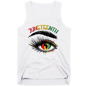 Juneteenth Women African American Eyes Tank Top