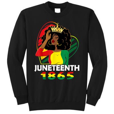 Juneteenth Women African American Black Women Queen Sweatshirt