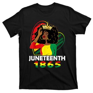 Juneteenth Women African American Black Women Queen T-Shirt