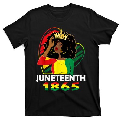 Juneteenth Women African American Black Women Queen T-Shirt