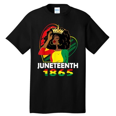 Juneteenth Women African American Black Women Queen Tall T-Shirt